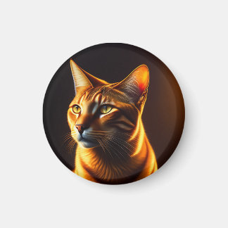 Íman Presente de pintura de rosto de gato bonito