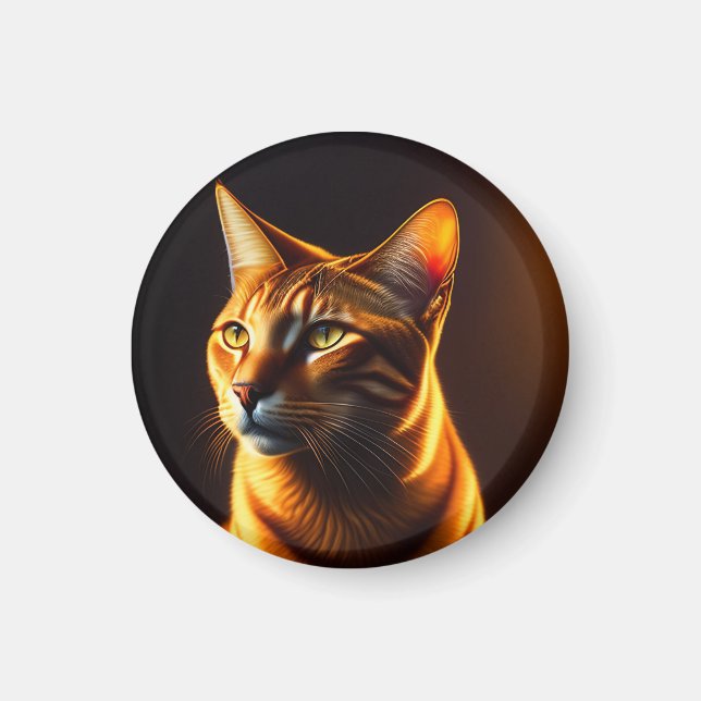 Íman Presente de pintura de rosto de gato bonito (Frente)