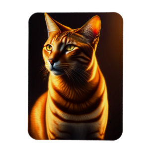 Íman Presente de pintura de rosto de gato bonito