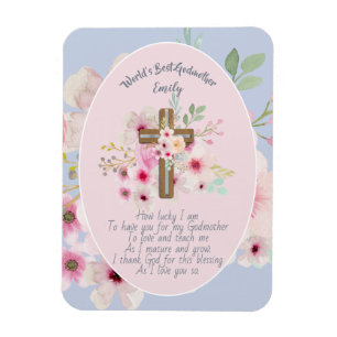 Íman Presente de Poema de GODMOTHER - Personalização 