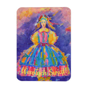 Íman Presente de Polônia Merry Christmas Wesołych Świąt