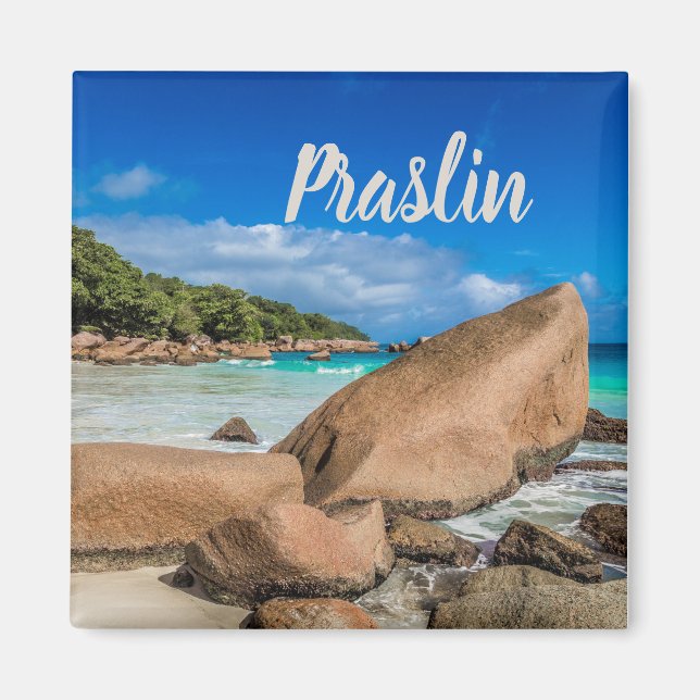 Íman Presente de Praslin Seychelles Anse Lazio Beach (Frente)