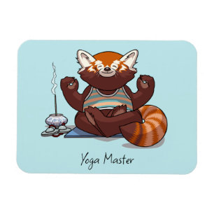Íman Presente de professor mestre de Yoga de Panda Verm
