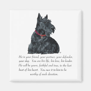 Íman Presente de Scottish Terrier - Cão MACHO