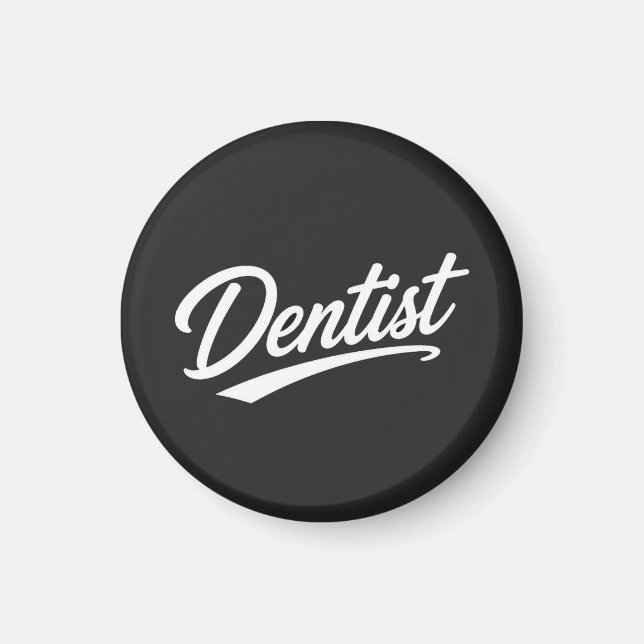 Íman Presente de Tipografia de Roteiro de Dentista  (Frente)