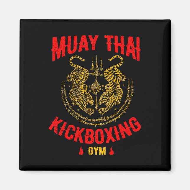 Íman Presente de Treinamento de Muay Thai Kickboxing Gy (Frente)