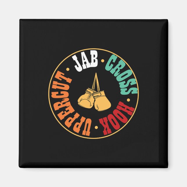 Íman Presente de Treino de Kickboxing de Boxeador Jab C (Frente)