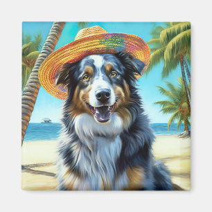 Íman Presente de verão para amantes de Australian Sheph