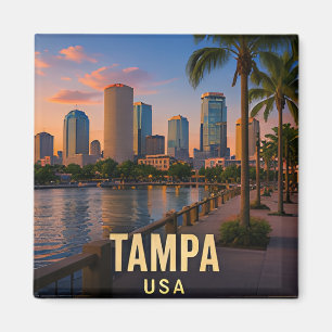 Íman Presente de Viagem à Beira Mar de Tampa Flórida
