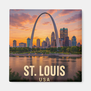 Íman Presente de Viagem Arco Gateway St Louis Missouri