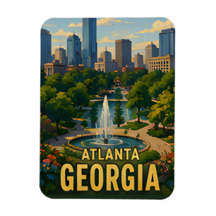 Íman Presente de Viagem Atlanta Geórgia