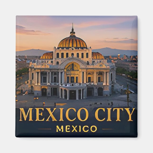 Íman ✈️ Presente de Viagem Cidade do México 🌵 (Frente)