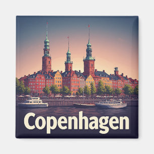 Íman Presente de Viagem Copenhague Dinamarca Viajante M