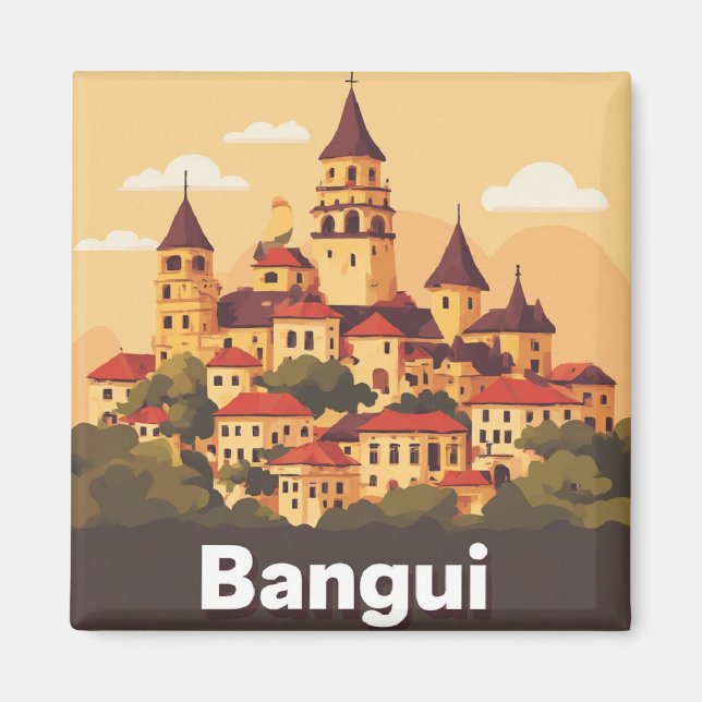 Íman Presente de Viagem de Bangui para Colecionadores d (Frente)