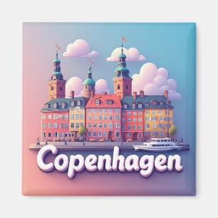 Íman Presente de Viagem de Copenhague Dinamarca