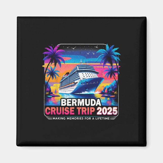 Íman Presente de Viagem de Cruzeiro pelas Bermudas 2025 (Frente)