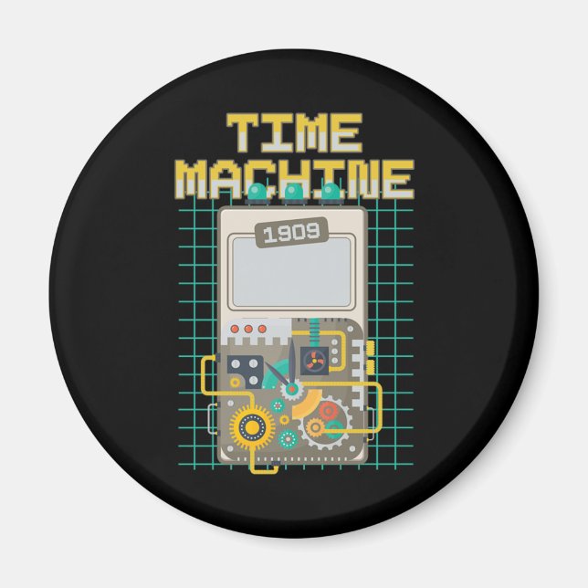 Íman Presente de Viagem de Tempo da Máquina de Tempo Re (Frente)