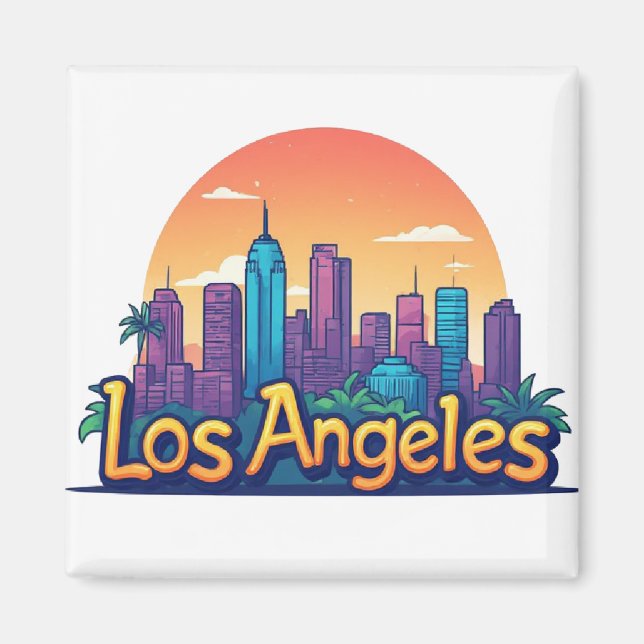Íman Presente de Viagem Los Angeles Califórnia Para Exp (Frente)