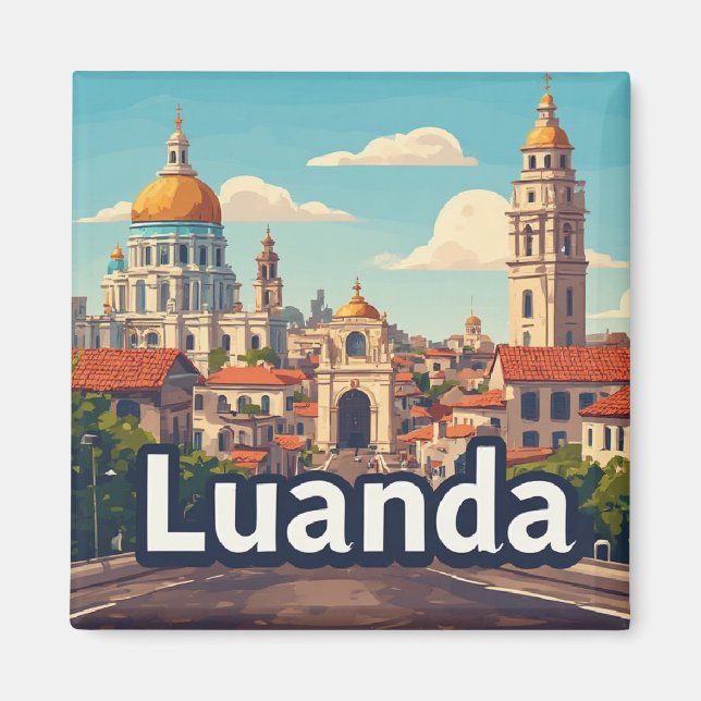 Íman Presente de Viagem Luanda Angola para Visitantes � (Frente)