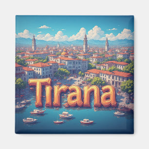 Íman Presente de Viagem Memória Cidade Tirana Albânia �