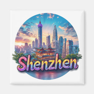 Íman Presente de Viagem Memória da Cidade de Shenzhen C