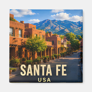 Íman Presente de Viagem Montanha Adobe Santa Fe Novo Mé