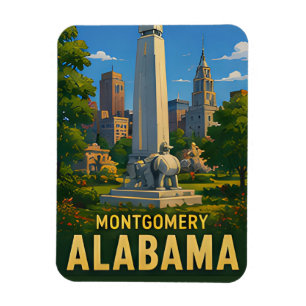 Íman Presente de Viagem Montgomery Alabama