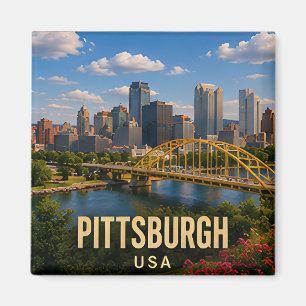 Íman Presente de viagem Ponte Pittsburgh Pensilvânia