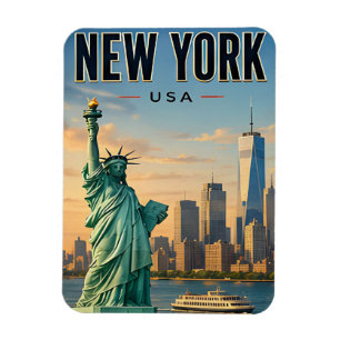 Íman Presente de Viagem Skyline de Nova York