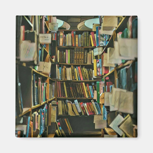 Íman Presente de vindima para amantes de livros (Frente)