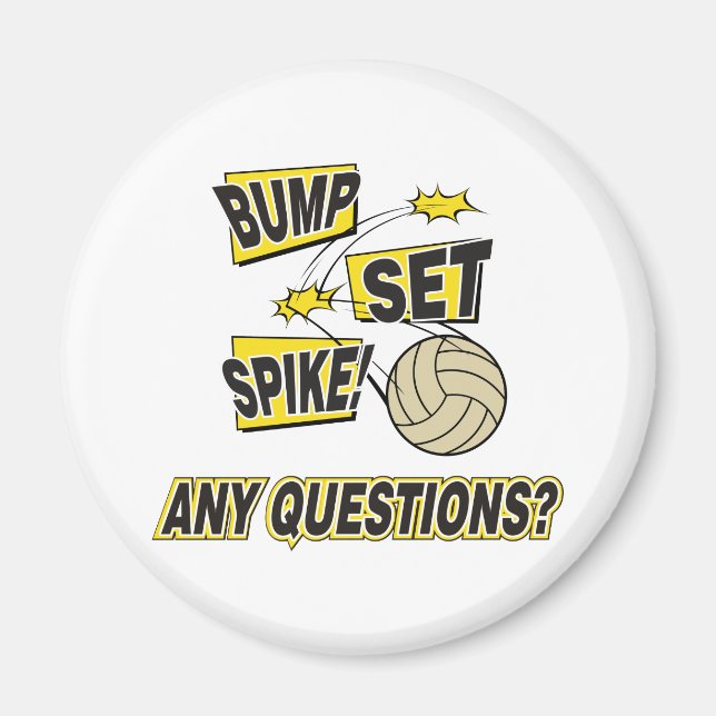 Íman Presente de Voleibol de Bump Set Spike (Frente)