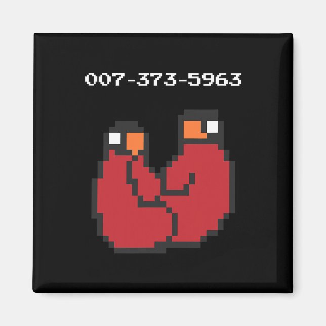 Íman Presente Divertido Códigos de Video Game 90s 45s  (Frente)