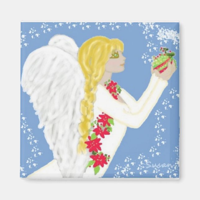 Íman Presente do Anjo de Natal (Frente)