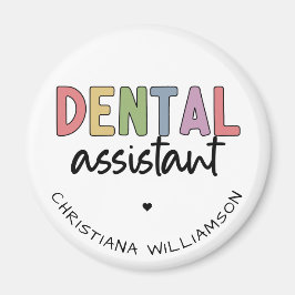 Íman Presente do Assistente Dental de Nome Personalizad