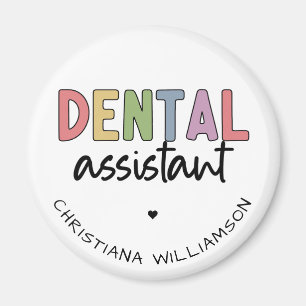 Íman Presente do Assistente Dental de Nome Personalizad