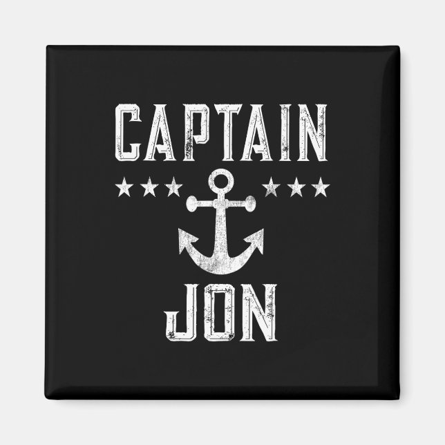 Íman Presente Do Barco Capitão Jon Para Os Bordo (Frente)