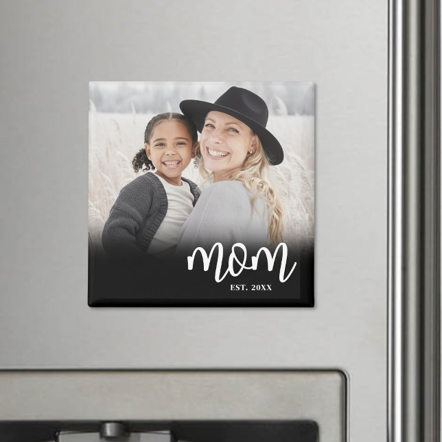 Íman Presente do Dia das Mães com Foto Estabelecido pel (Mom Established Photo Mother's Day Gift magnet)