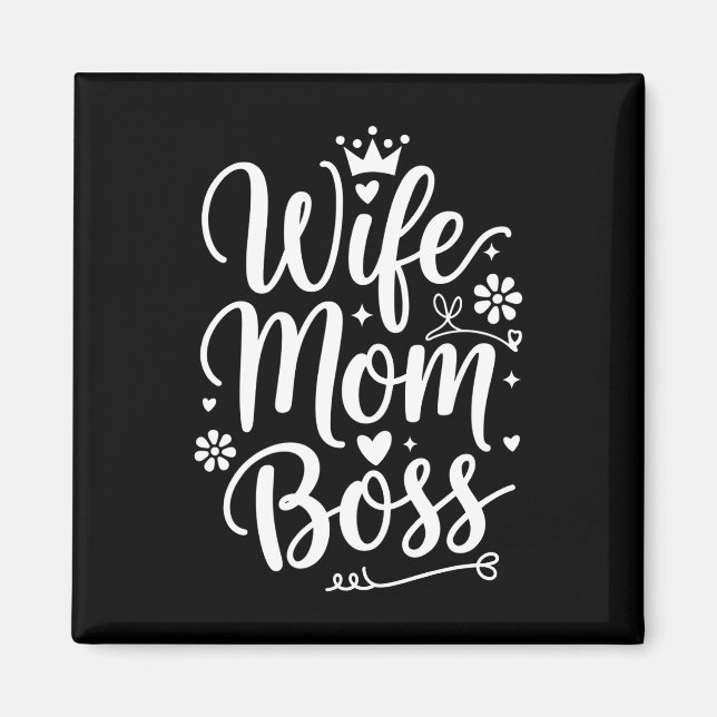 Íman Presente do Dia das Mães para Esposa Mãe Chefe Fof (Frente)