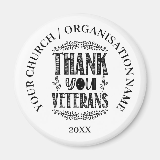 Íman Presente do Dia dos Veteranos Patrióticos (Frente)