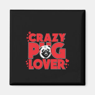 Íman Presente do dono do Pug Lover Pug louco