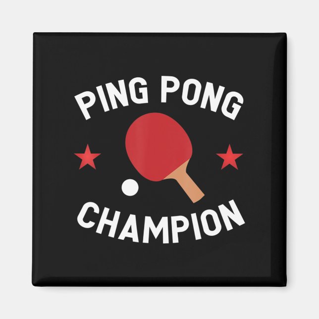 Íman Presente do Mesa do Campeão de Ping Pong (Frente)