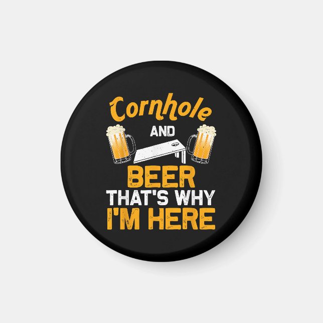 Íman Presente Engraçado de Cornhole para Homens Jogador (Frente)