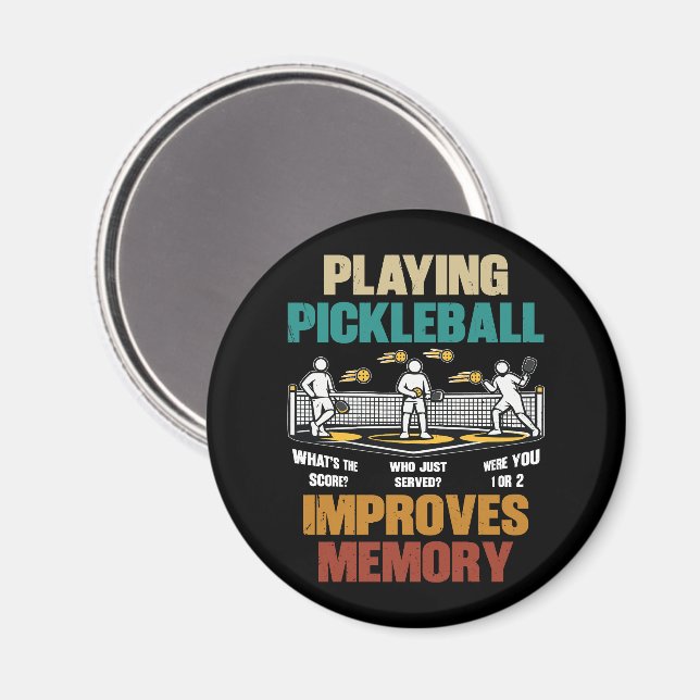 Íman Presente Engraçado de Pickleball que Melhora a Mem (Front/Back)
