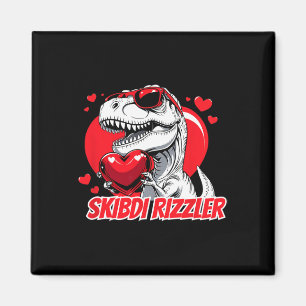 Íman Presente engraçado do meme do Skibidi Rizzler Trex