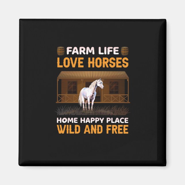 Íman Presente Equestre | Cavalos De Amor Com A Vida Da  (Frente)