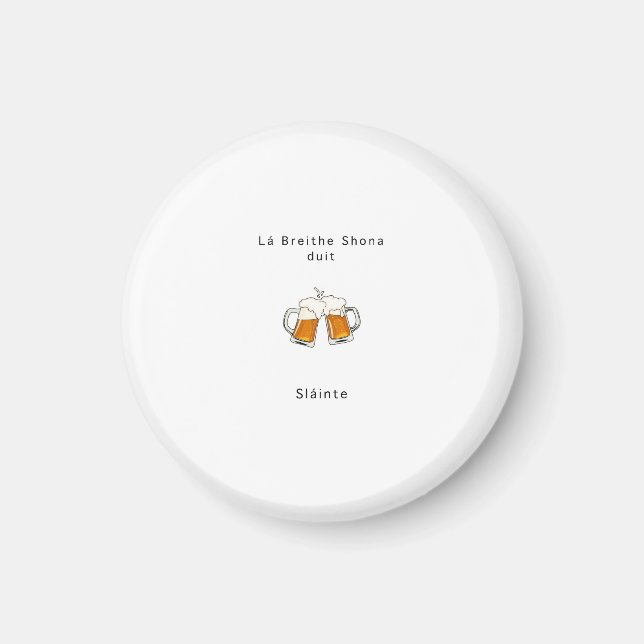 Íman Presente irlandês, parabéns, Slainte, presente de  (Frente)