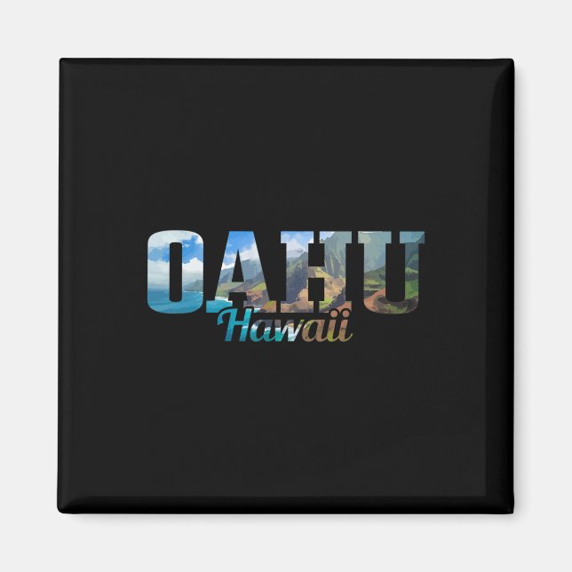 Íman Presente Lembrança de Oahu Havaí para Surfista  (Frente)