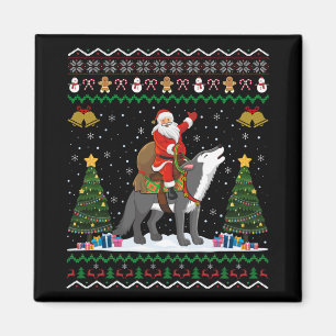 Íman Presente Natalino Lobo Feio Papai Noel Montado Lob