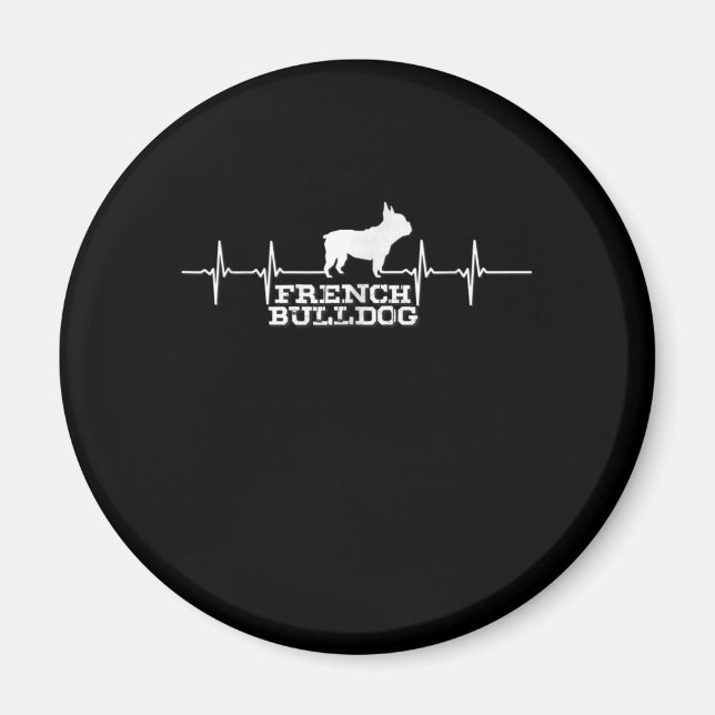 Íman Presente no cão | Coração para Bulldog Francês (Frente)