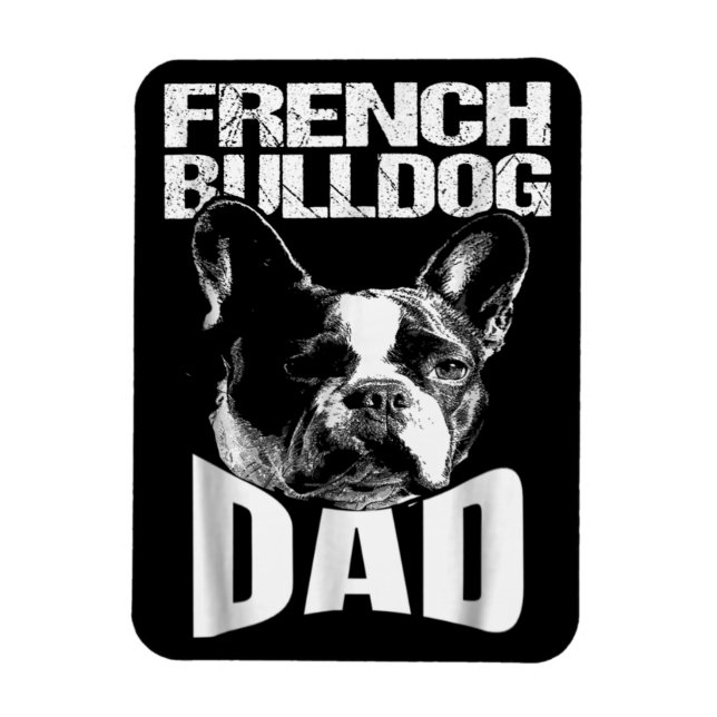 Íman Presente no cão | Pai francês Bulldog (Vertical)